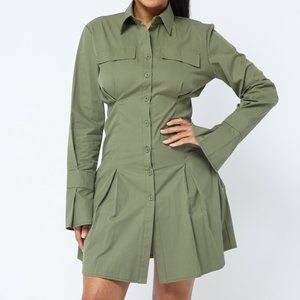 [ROS][New] Shirts dress -S, Khaki